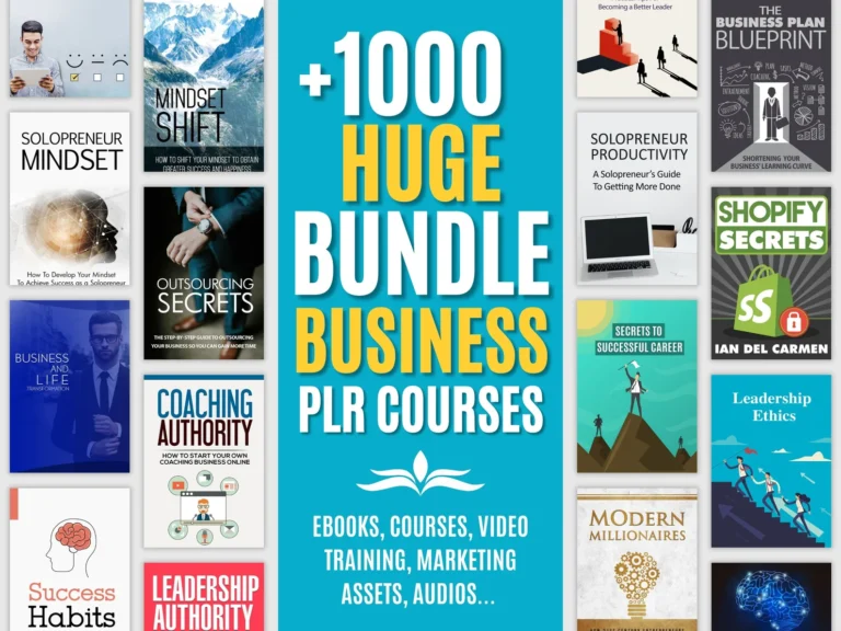 900+ Business Courses Bundle – MRR, PLR, Resell Rights | Digital Marketing, Dropshipping, Entrepreneurship & More!