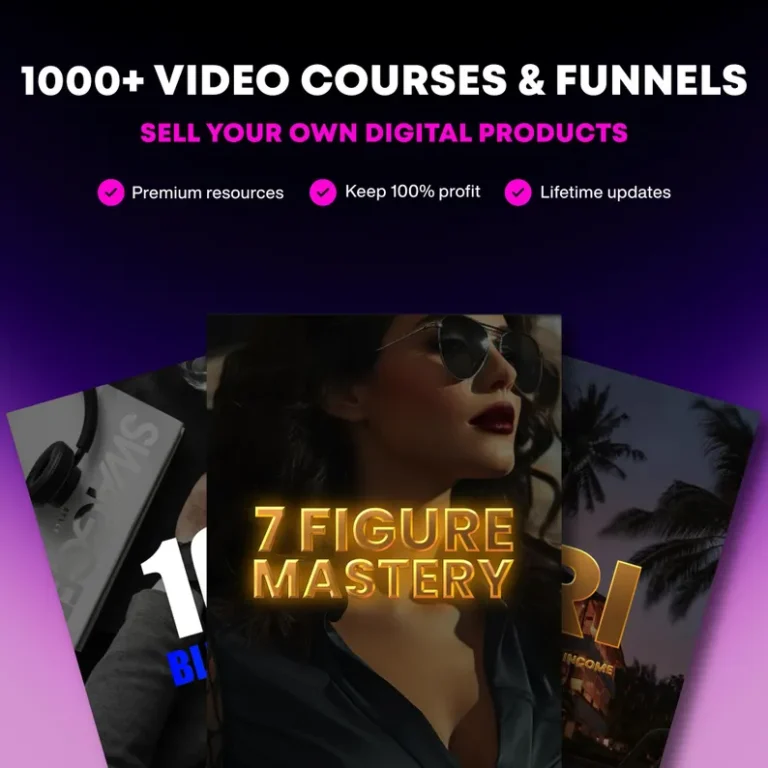 1000+ PLR Video Courses & Funnels Bundle – MRR, PLR, Resell Rights | Business, Health, E-Commerce & More!